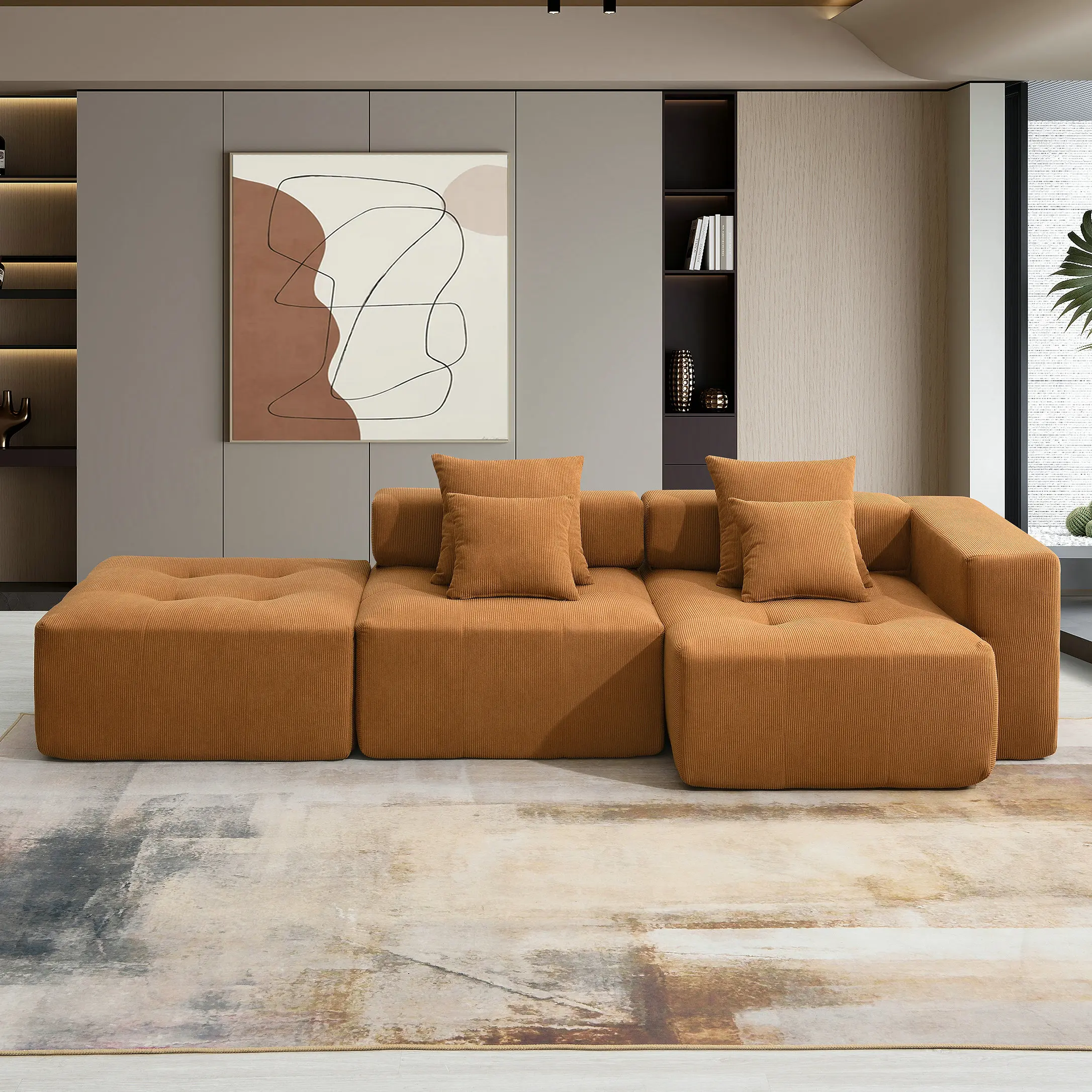L Shaped Modular Sectional Sofa,Wide and Deep Seat,Minimalist Wrinkle-resistant Corduroy Couch,Full Compressed Cloud Couch
L Shaped Modular Sectional Sofa,Wide and Deep Seat,Minimalist Wrinkle-resistant Corduroy Couch,Full Compressed Cloud Couch