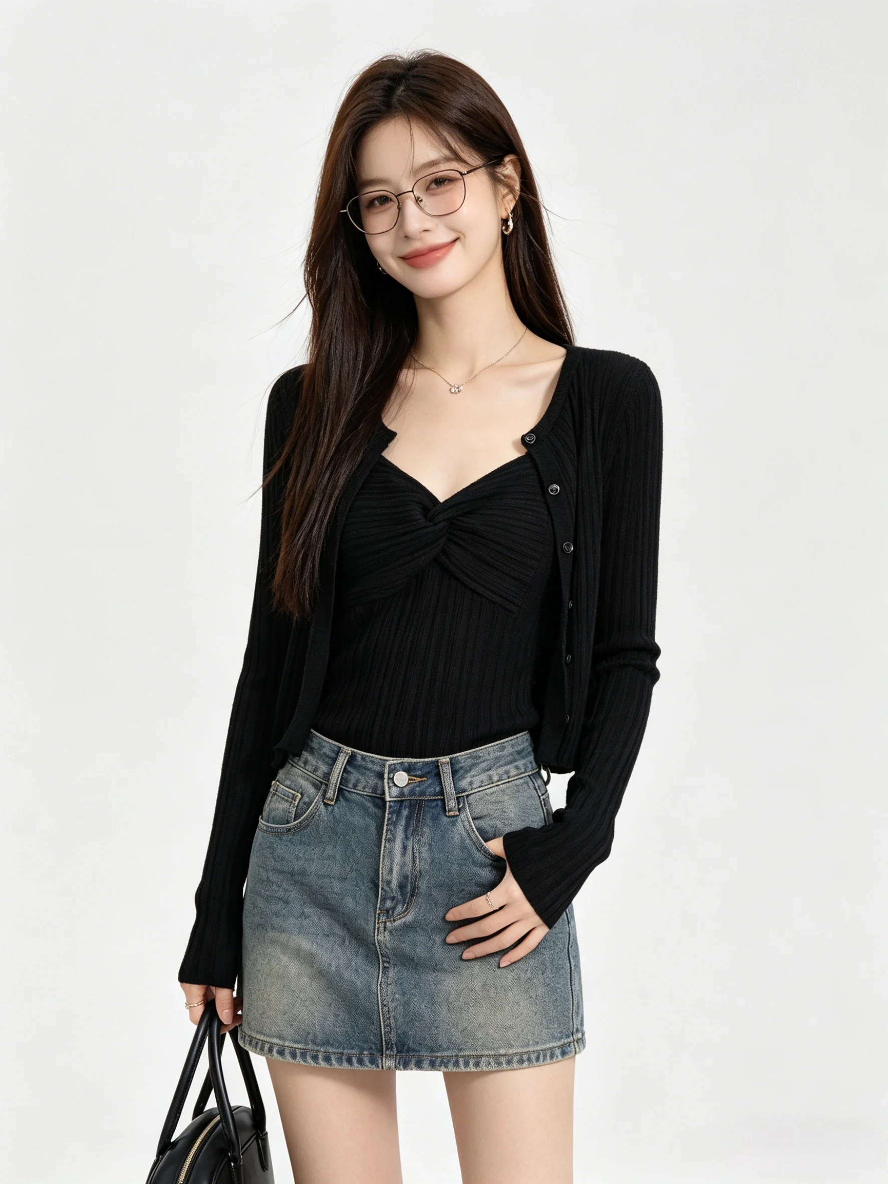 Chic Sweet And Spicy Knot Vest Cardigan Two-Piece Set Early Spring Slimming High-End Feelings Korean Sle Faionable Women'...
Chic Sweet And Spicy Knot Vest Cardigan Two-Piece Set Early Spring Slimming High-End Feelings Korean Sle Faionable Women'...