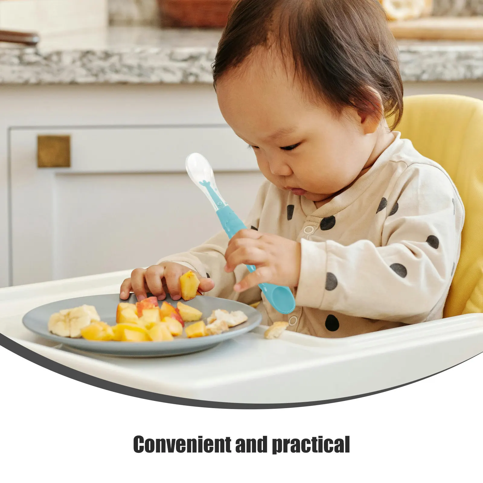 Silicone Baby Feeding Spoon Double Head Design Soft Tip Scraping Spoon for Fruit Puree Making and Gentle Feeding Blue Color
Silicone Baby Feeding Spoon Double Head Design Soft Tip Scraping Spoon for Fruit Puree Making and Gentle Feeding Blue Color