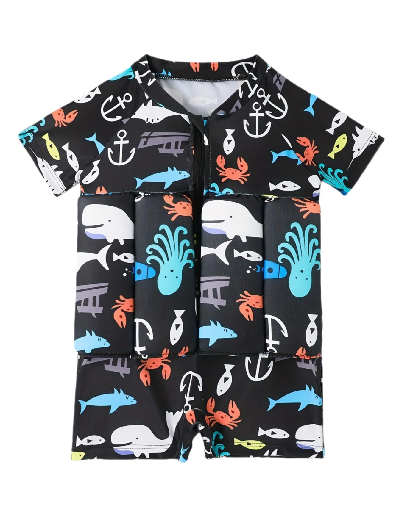 Kids Detachable Buoyancy Swimsuit Adjustable Float Suit Front Zipper Slim Fit Short Sleeve One Piece Swimwear for Boys Girls
Kids Detachable Buoyancy Swimsuit Adjustable Float Suit Front Zipper Slim Fit Short Sleeve One Piece Swimwear for Boys Girls