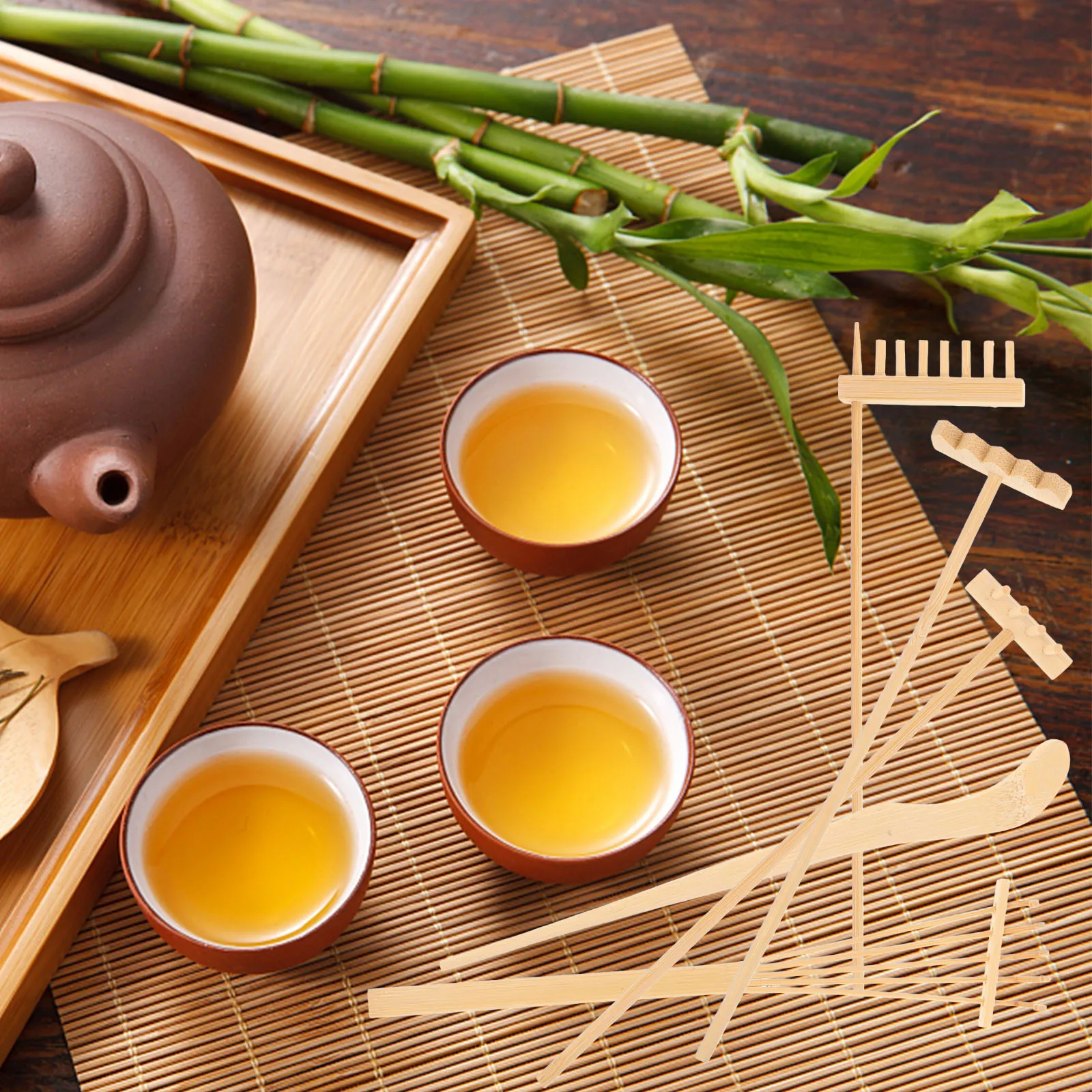Mini Rake Set Bamboo Tea Set Sand Tray Accessories Garden Tools Fengshui Rake Small Decor Planting Props Desk nament
Mini Rake Set Bamboo Tea Set Sand Tray Accessories Garden Tools Fengshui Rake Small Decor Planting Props Desk nament