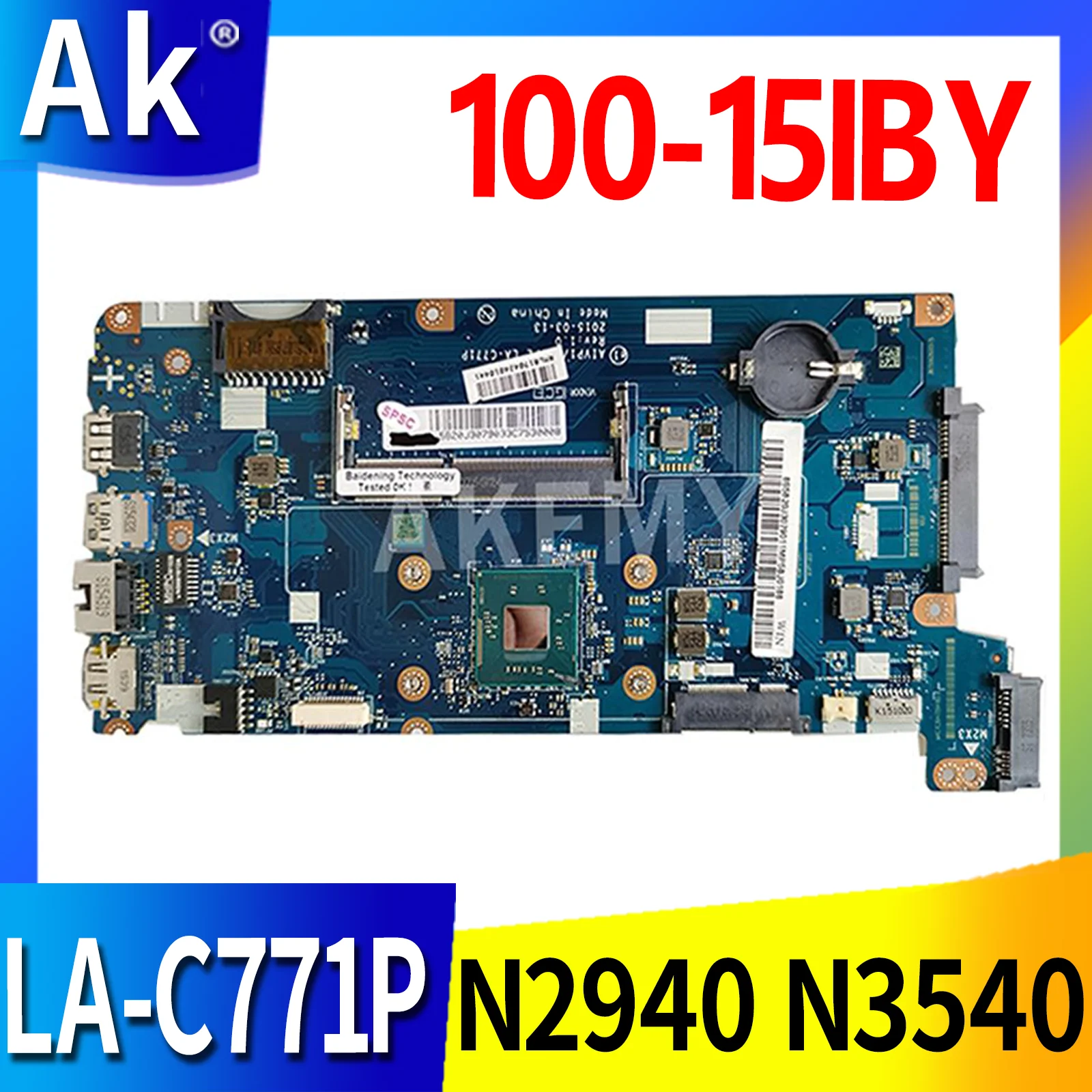 Материнская плата для Lenovo Ideapad 100-14IBY LA-C771P N2807 N2840 N2940 5B20J3080811 5B20J30760, материнская плата для ноутбука протестирована Y7000 2019
Материнская плата для Lenovo Ideapad 100-14IBY LA-C771P N2807 N2840 N2940 5B20J3080811 5B20J30760, материнская плата для ноутбука протестирована Y7000 2019
