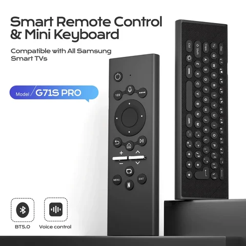 BOXPUT G71S PRO Voice Air Mouse Remote BT5.0 Backlit Mini Keyboard IR Learning Replacement Controller For Android TV Box Samsung