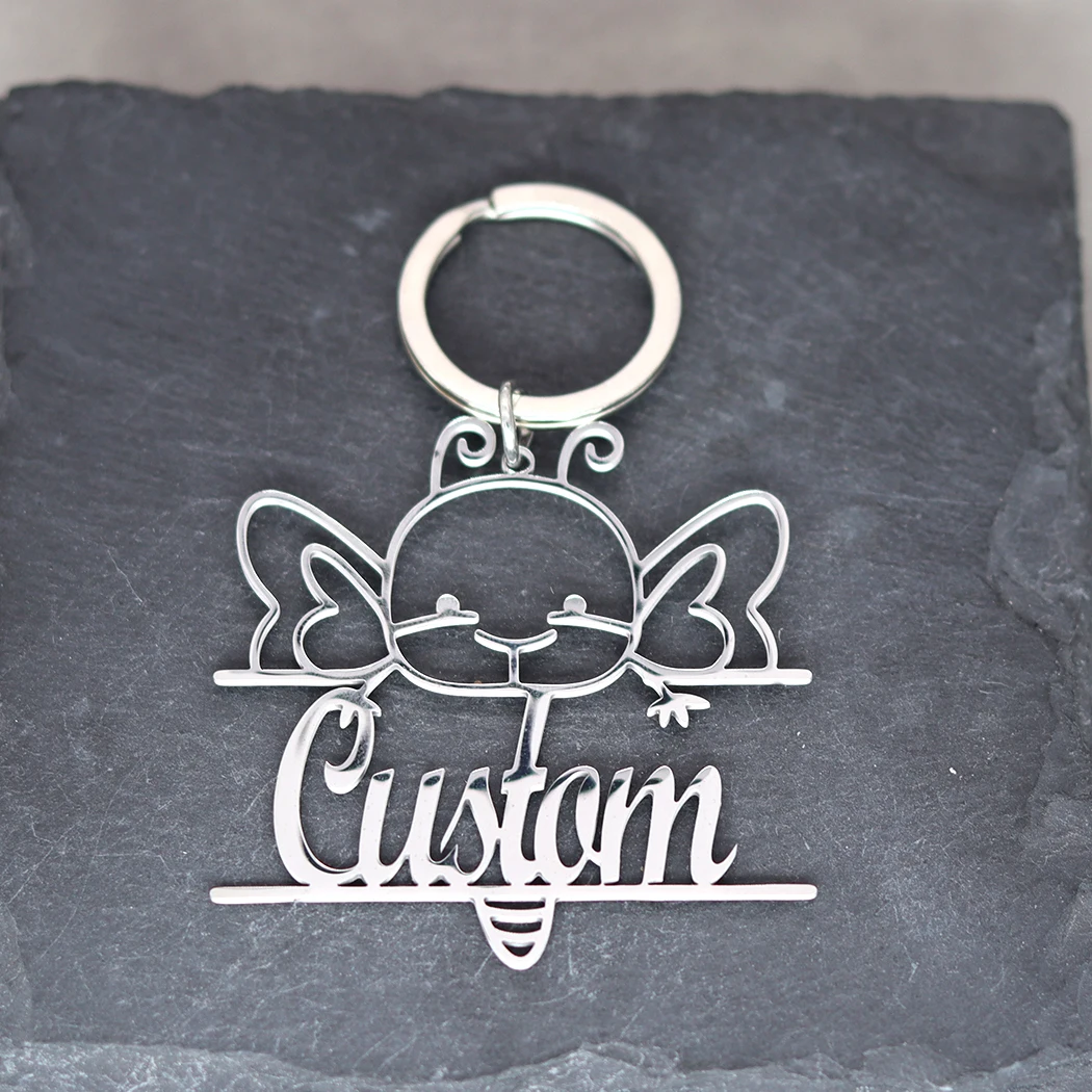 Custom Name Keychain Lovely Butterfly Stainless Steel Jewelry Personalized Men Women Car Keyring Trendy Souvenir Gift
Custom Name Keychain Lovely Butterfly Stainless Steel Jewelry Personalized Men Women Car Keyring Trendy Souvenir Gift