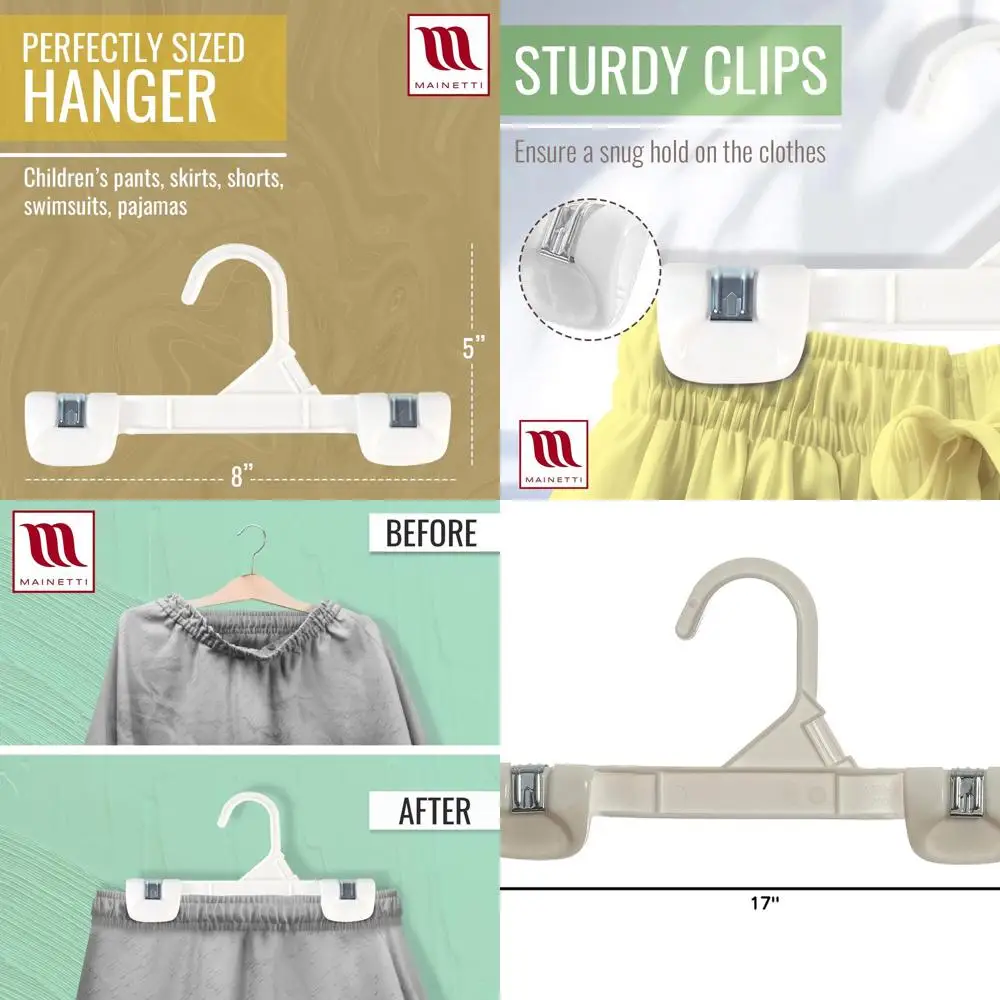 Plastic Hangers 100 Pack, Strong for Pants Skirts Slacks, 8-Inch, Great for Bottoms Storage
Plastic Hangers 100 Pack, Strong for Pants Skirts Slacks, 8-Inch, Great for Bottoms Storage