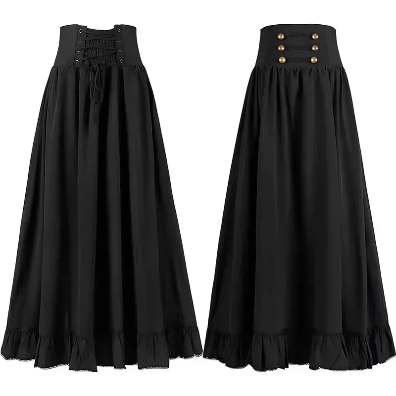 COSda@ Medieval Retro Skirts for Women, Vintage Renaissance Victorian, Ruffled Hem, A-line Skirts, Cosplay Costumes 
COSda@ Medieval Retro Skirts for Women, Vintage Renaissance Victorian, Ruffled Hem, A-line Skirts, Cosplay Costumes