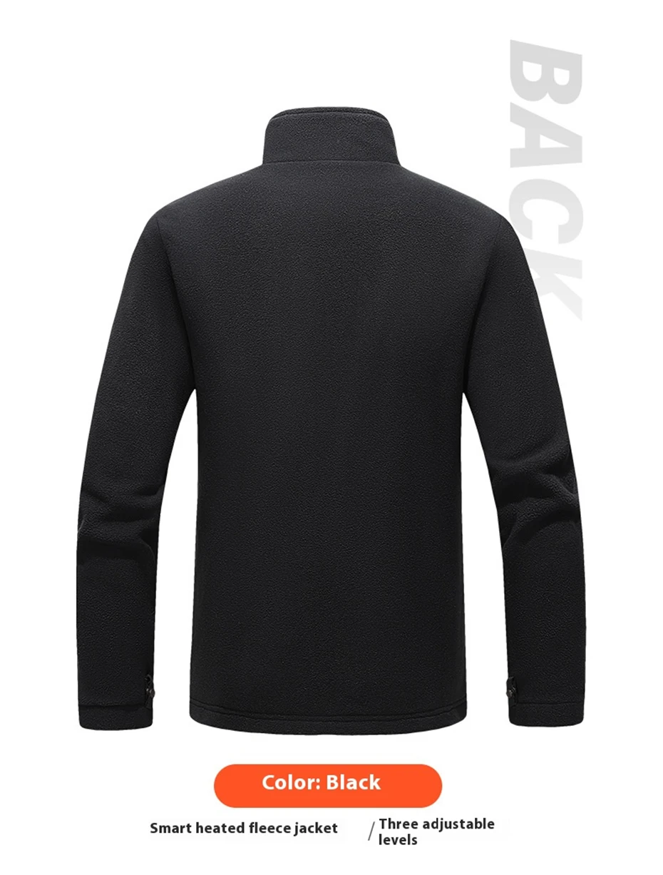 USB Heating Jacket Men Winter Electric Heated Jackets Infrared 9 Heating Areas Jacket Fashion Casual Fleece Coat Male 41 S4356e070214d4eef8f438275413c35cd4