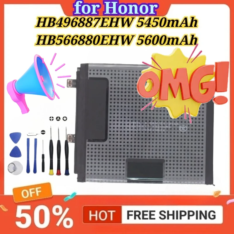 HB496887EHW 5450mAh for Honor Magic 6/HB566880EHW 5600mAh for Honor Magic 6 Pro Mobile Phone Batteries + Free Tools
HB496887EHW 5450mAh for Honor Magic 6/HB566880EHW 5600mAh for Honor Magic 6 Pro Mobile Phone Batteries + Free Tools