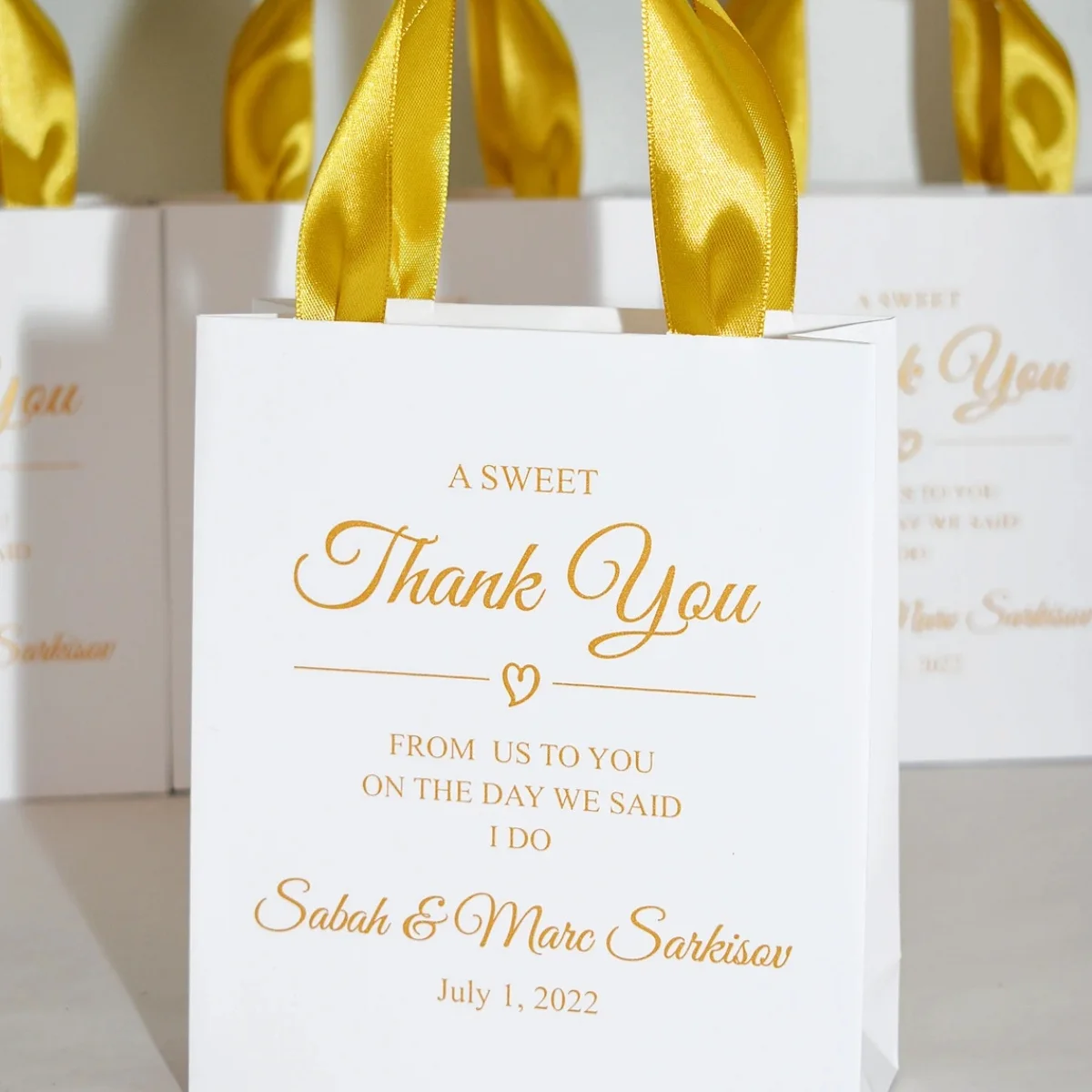 Sweet Thank You Wedding Welcome Bags with royal blue satin ribbon handles and your names Elegant personalized wedding favors for
Sweet Thank You Wedding Welcome Bags with royal blue satin ribbon handles and your names Elegant personalized wedding favors for