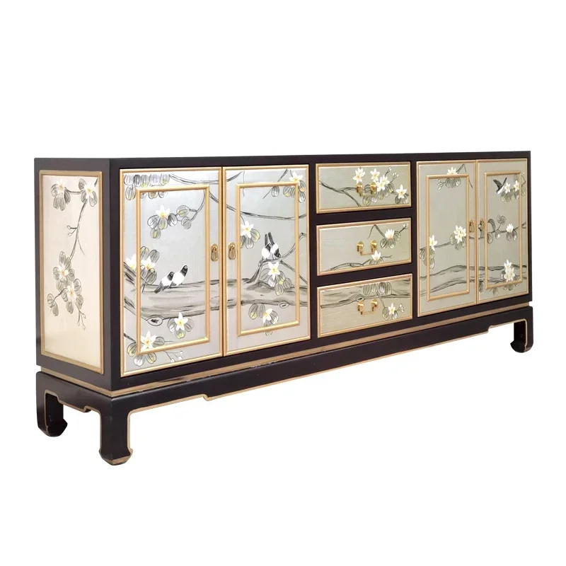 New Chinese-style Chinese-style decoration project, complete installation-free model room, sofa back to the ground cabinet
New Chinese-style Chinese-style decoration project, complete installation-free model room, sofa back to the ground cabinet