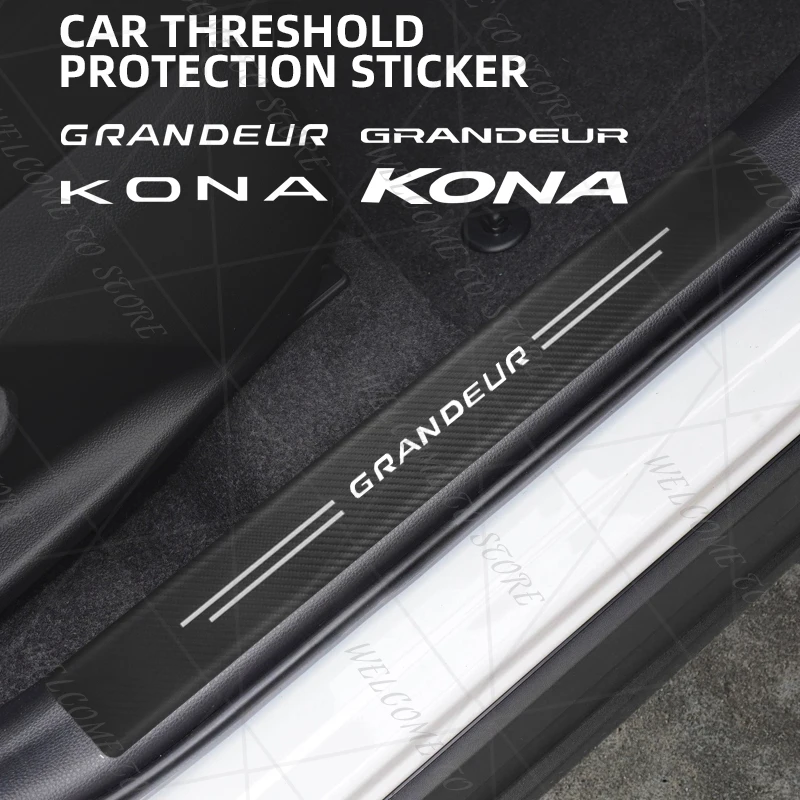 For Grandeur Kona LOGO Electric N Line 4/5PCS 1Set Carbon Fiber Car Door Sill Guard Trunk Cover Protector Stickers Accessories
For Grandeur Kona LOGO Electric N Line 4/5PCS 1Set Carbon Fiber Car Door Sill Guard Trunk Cover Protector Stickers Accessories