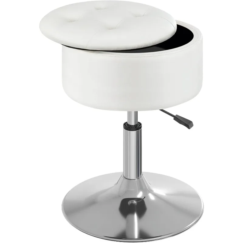 Vanity Stool with Storage, 19" to 23" Height Adjustable PU Leather Vanity Chair, 360° Swivel Makeup Stool with Remove
Vanity Stool with Storage, 19" to 23" Height Adjustable PU Leather Vanity Chair, 360° Swivel Makeup Stool with Remove