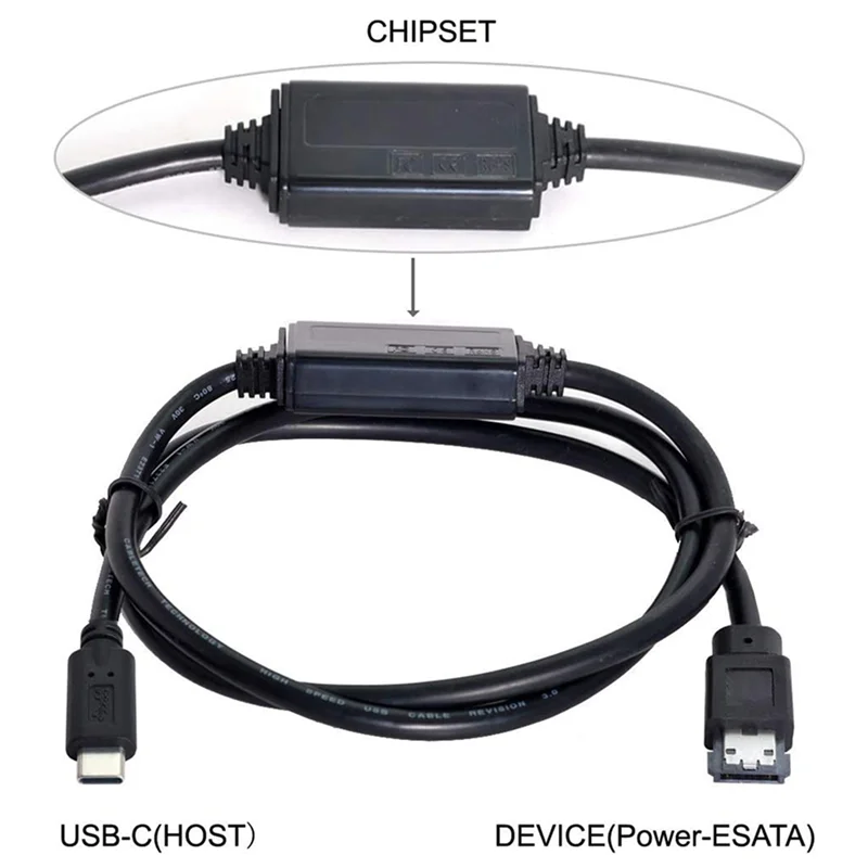 AA60-2X ESATA To USB C Cable USB Type C Male Host To ESATA Esatap HDD Cable For Laptop PC
AA60-2X ESATA To USB C Cable USB Type C Male Host To ESATA Esatap HDD Cable For Laptop PC