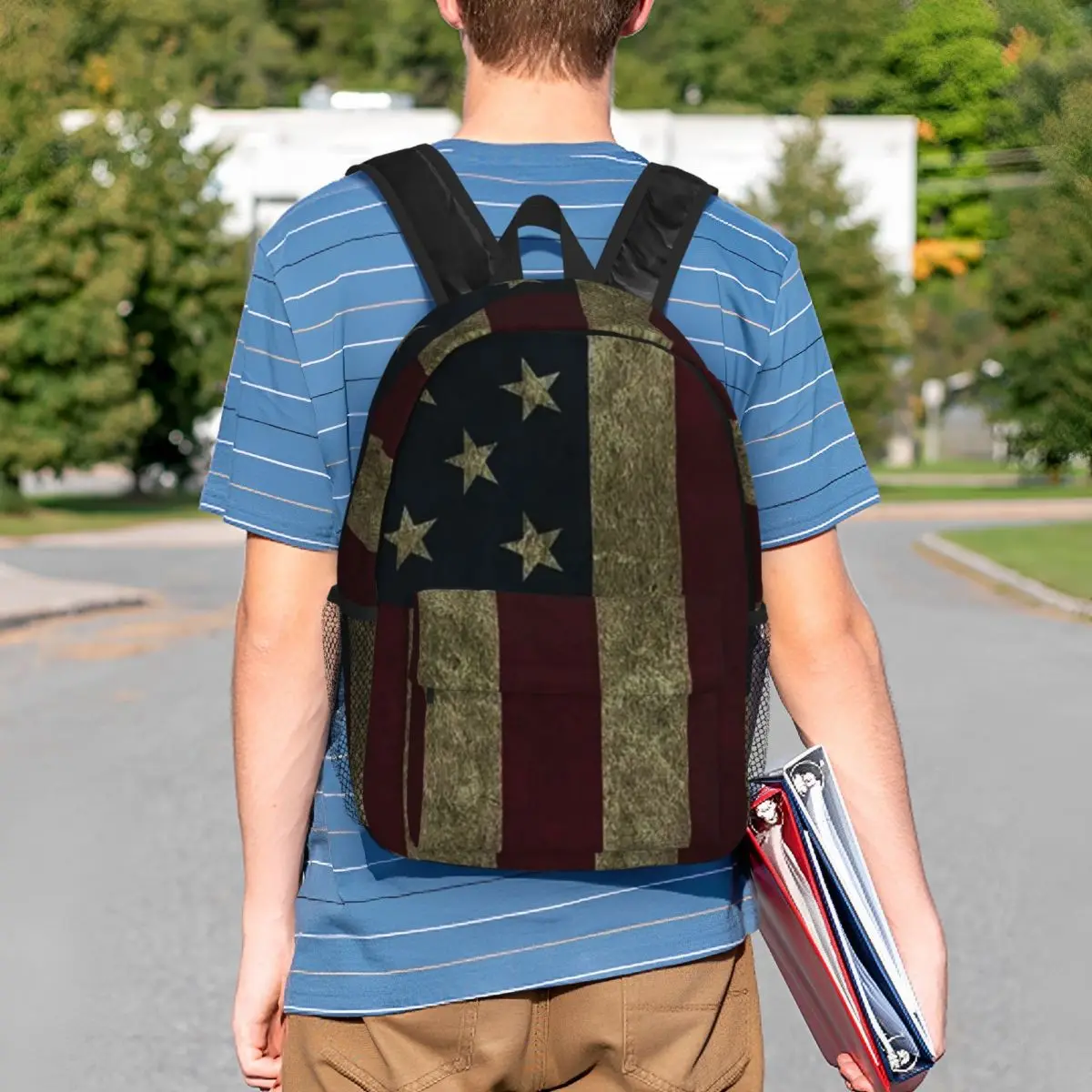 Vintage American Flag Backpack Student BookBag Kids School Bag Laptop Shoulder Bags for Men Women
Vintage American Flag Backpack Student BookBag Kids School Bag Laptop Shoulder Bags for Men Women