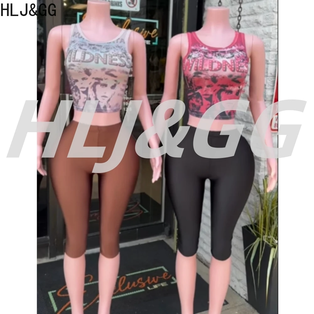 HLJ&GG Y2K Fashion Retro Print Slim Tank Top Two Piece Sets Women Round Neck Sleeveless Crop Vest And Shorts Outfits Streetwear
HLJ&GG Y2K Fashion Retro Print Slim Tank Top Two Piece Sets Women Round Neck Sleeveless Crop Vest And Shorts Outfits Streetwear
