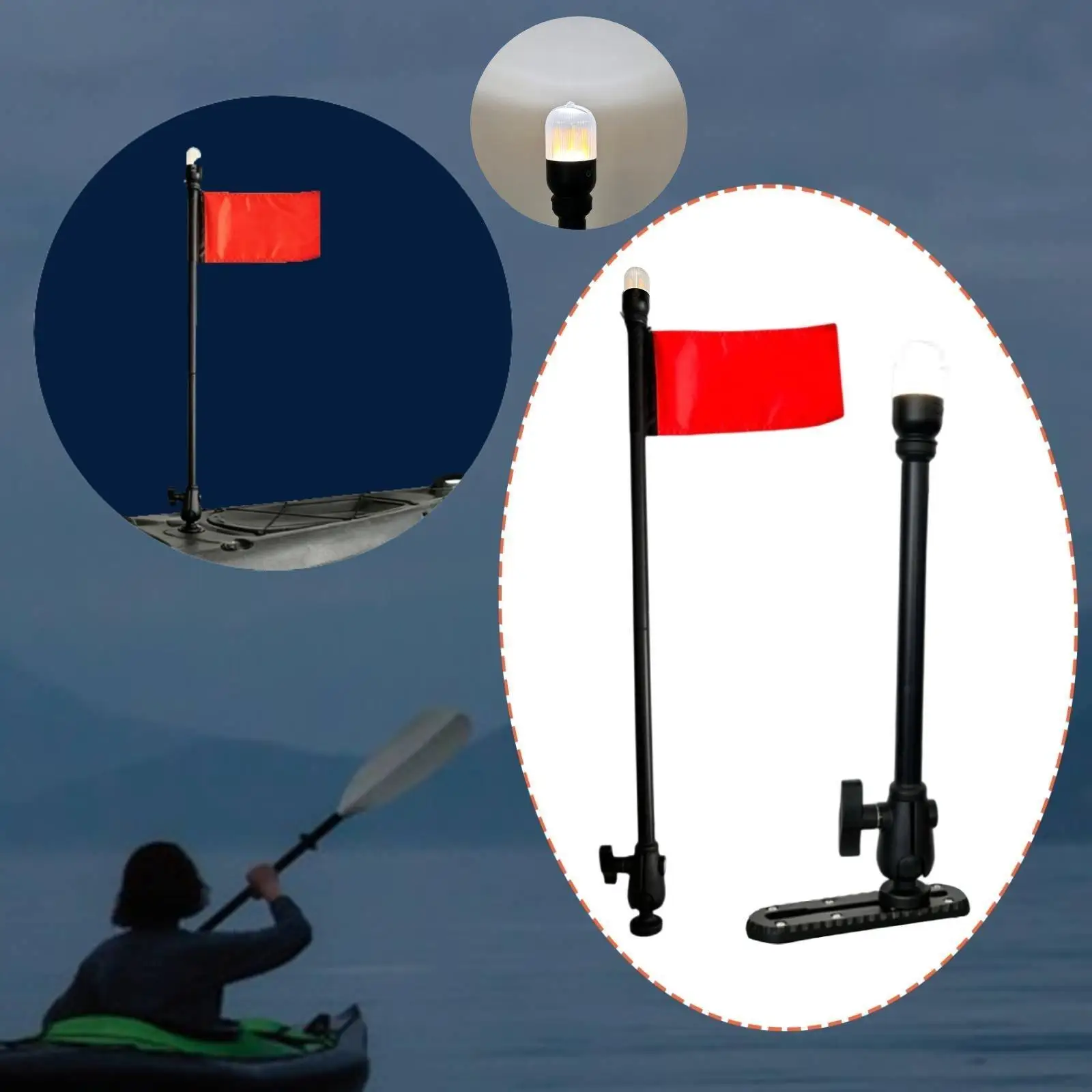 Kayak Light Portable High Performance with Red Flag 360 Degrees LED Stern Light for Night Kayaking Stand up Paddleboard Boat
Kayak Light Portable High Performance with Red Flag 360 Degrees LED Stern Light for Night Kayaking Stand up Paddleboard Boat