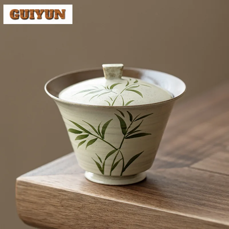 110ml Hand-painted Bamboo Gaiwan Boutique Tea Tureen Tea Bowl With Lid Kit Tea Maker Cover Bowl Chinese Tea Set Decoration Craft
110ml Hand-painted Bamboo Gaiwan Boutique Tea Tureen Tea Bowl With Lid Kit Tea Maker Cover Bowl Chinese Tea Set Decoration Craft
