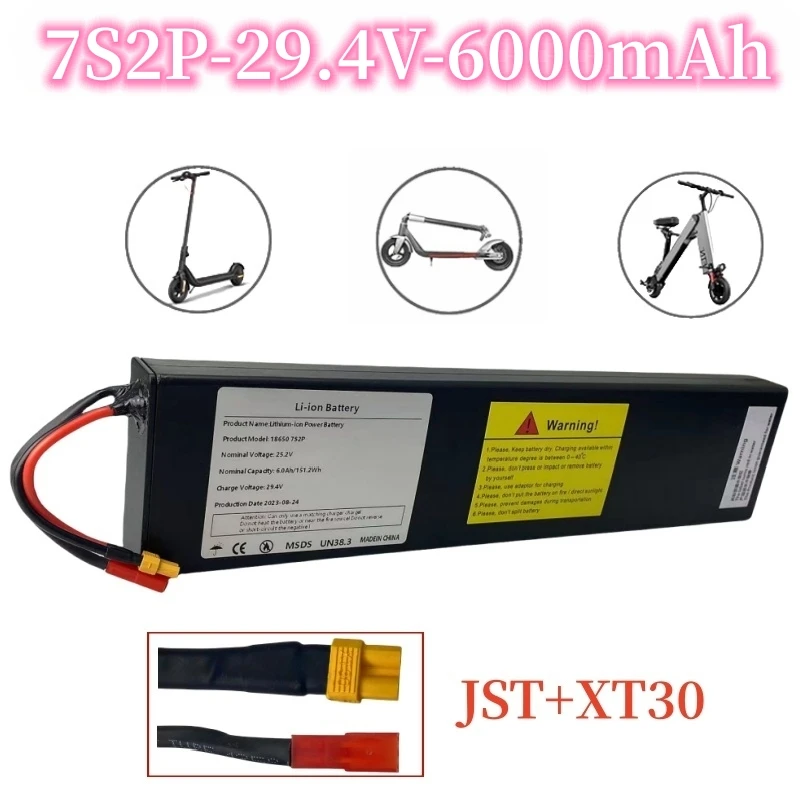 7s2p 29.4V 6000mAh 18650 Battery Lithium Ion Battery For transportation equipment Built-in BMS
7s2p 29.4V 6000mAh 18650 Battery Lithium Ion Battery For transportation equipment Built-in BMS
