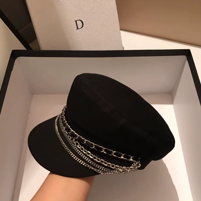 Female Korean Version Duckbill Cap Black Fashionable British Retro Beret
Female Korean Version Duckbill Cap Black Fashionable British Retro Beret