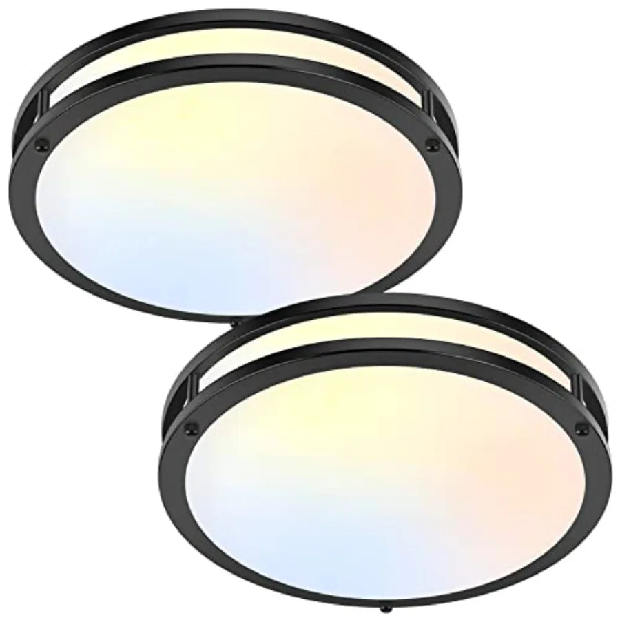 Pack 36W LED Ceiling Lights Black, Flush Mount Light Fixtures 3600LM 700K/3000K/4000K/5000K/6500K Color Changing Ceiling Lights
Pack 36W LED Ceiling Lights Black, Flush Mount Light Fixtures 3600LM 700K/3000K/4000K/5000K/6500K Color Changing Ceiling Lights
