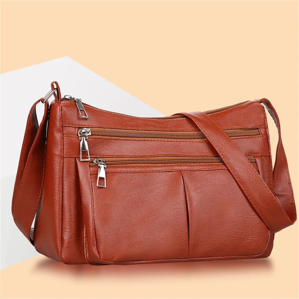 Leather Waterproof Shoulder Bag for Women Casual Messenger Bag Multifunction Shopping Handbag Large Capacity Crossbody Bag Purse
Leather Waterproof Shoulder Bag for Women Casual Messenger Bag Multifunction Shopping Handbag Large Capacity Crossbody Bag Purse
