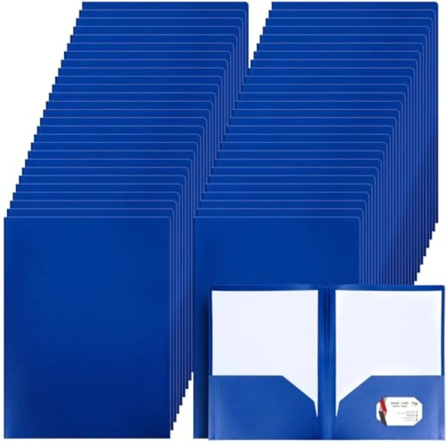 50 Pack Plastic Folders with Pocket Bulk 2 Pocket Heavy Duty Letter Size Folders Business Card Holder for School Office File
50 Pack Plastic Folders with Pocket Bulk 2 Pocket Heavy Duty Letter Size Folders Business Card Holder for School Office File