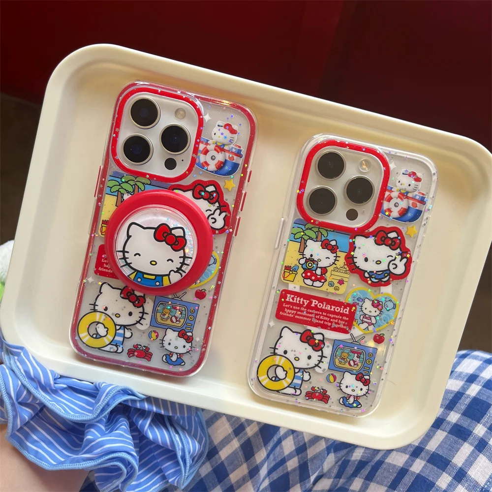 New quicksand Hello Kitty with Magsafe stand Phone case for iPhone 15Pro 16 Promax 14 13Pro 15 13 cover Glitter Shockproof cover
New quicksand Hello Kitty with Magsafe stand Phone case for iPhone 15Pro 16 Promax 14 13Pro 15 13 cover Glitter Shockproof cover