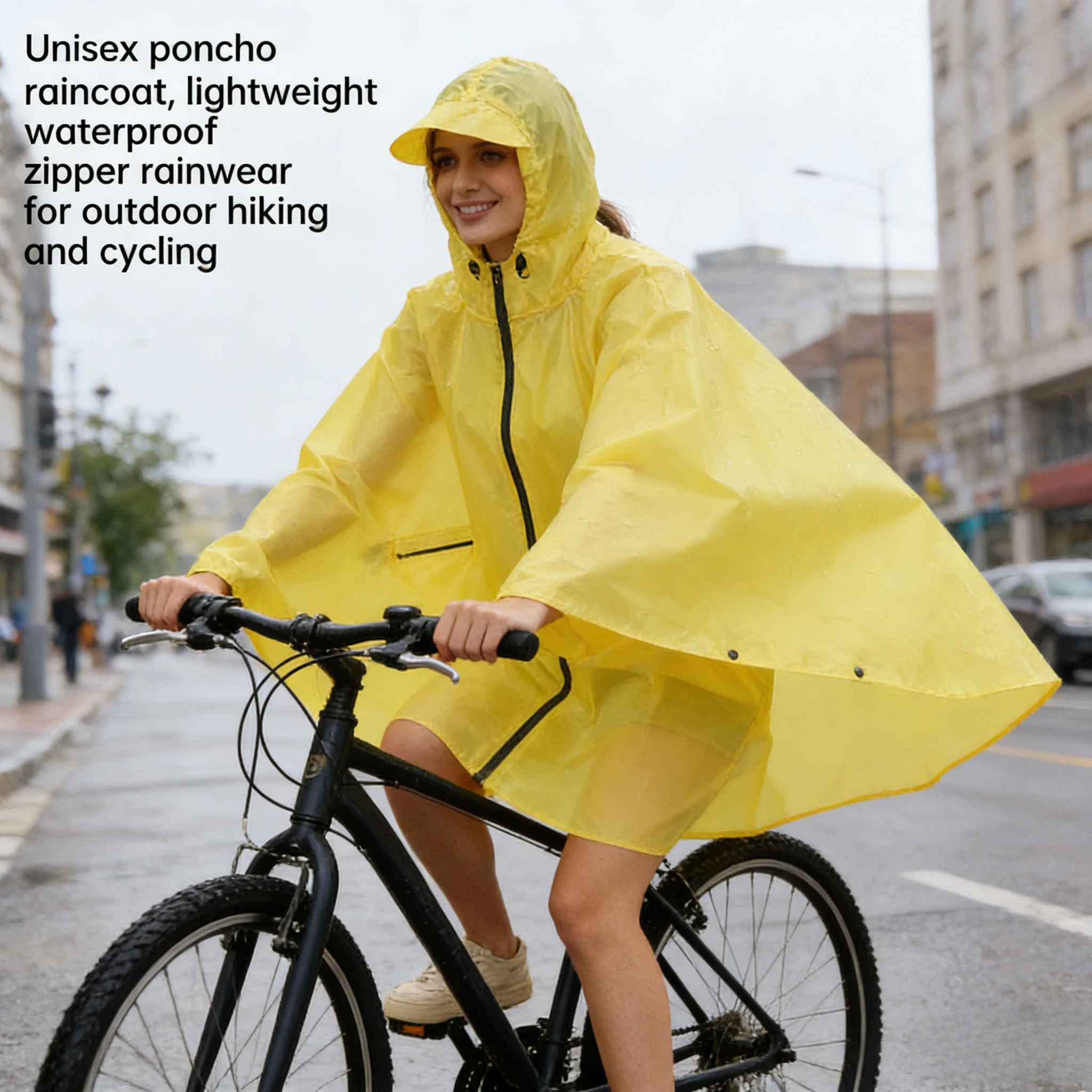 Модный дождевик унисекс с капюшоном, легкий водонепроницаемый плащ на молнии для активного отдыха, походов, велоспорта и путешествий
Модный дождевик унисекс с капюшоном, легкий водонепроницаемый плащ на молнии для активного отдыха, походов, велоспорта и путешествий
