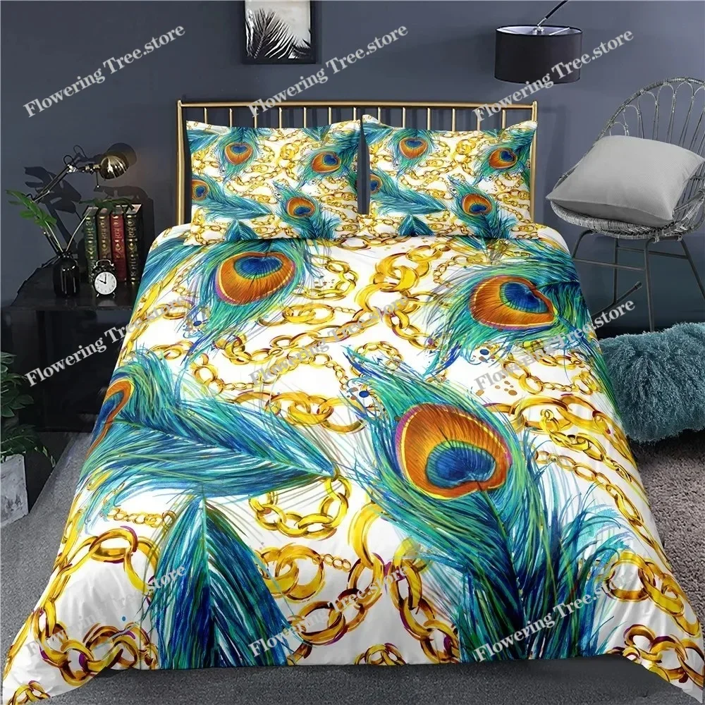 Peacock Duvet Cover Set KingQueen Size Green Peacock Golden Floral Pattern Soft Bedding Set Women Adults Polyester Quilt Cover
Peacock Duvet Cover Set KingQueen Size Green Peacock Golden Floral Pattern Soft Bedding Set Women Adults Polyester Quilt Cover