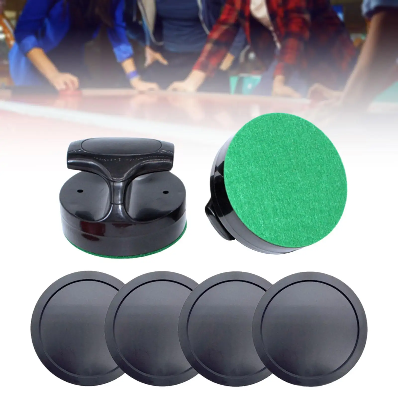 Mini Air Hockey Pushers and Pucks Set ABS Goal Handles Paddle Replacement for Table Hockey Family Games
Mini Air Hockey Pushers and Pucks Set ABS Goal Handles Paddle Replacement for Table Hockey Family Games