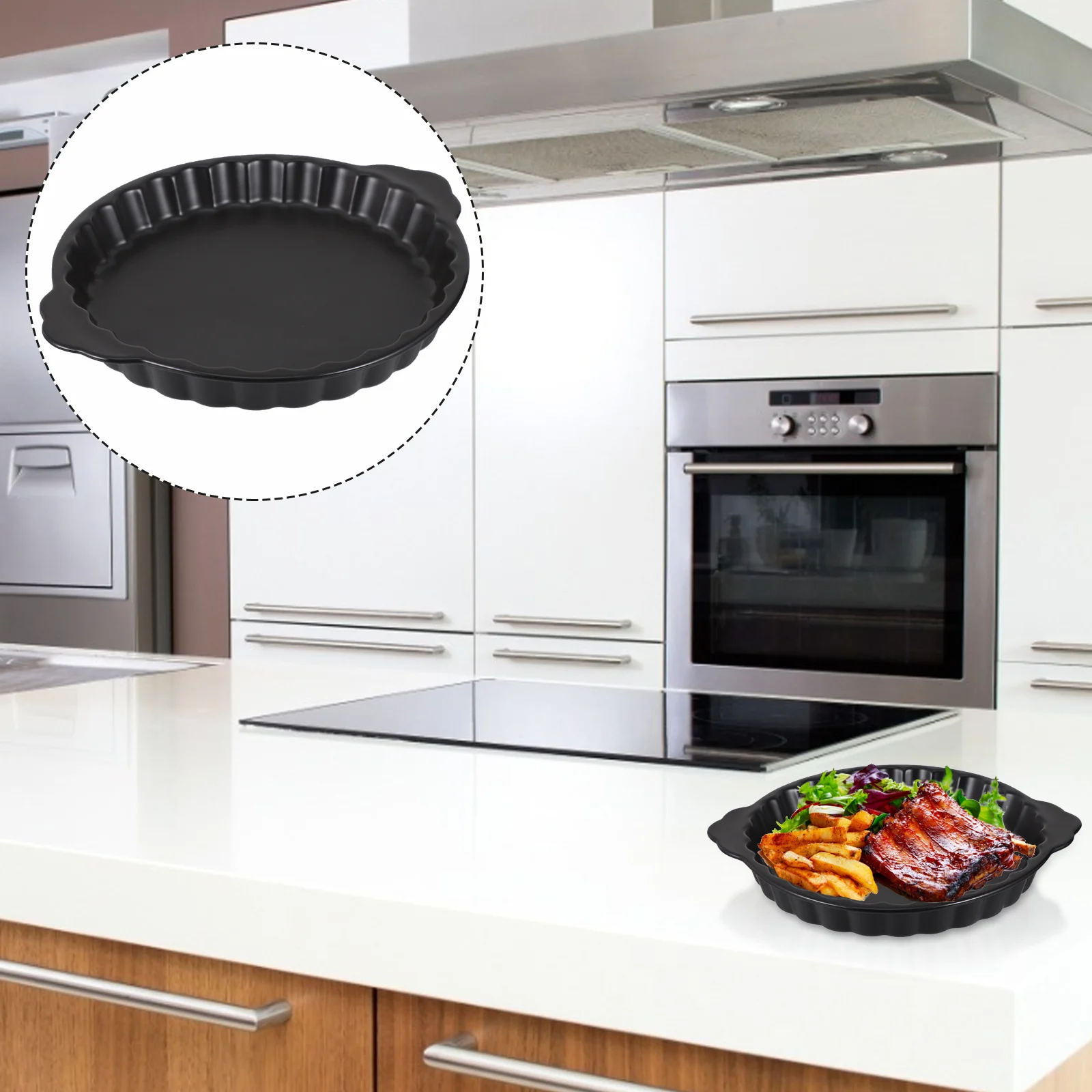 1Pcs Kitchen Ceramic Baking Pan Practical Bakeware Food Baking Tray Rounded Edges Double Handles for Home
1Pcs Kitchen Ceramic Baking Pan Practical Bakeware Food Baking Tray Rounded Edges Double Handles for Home