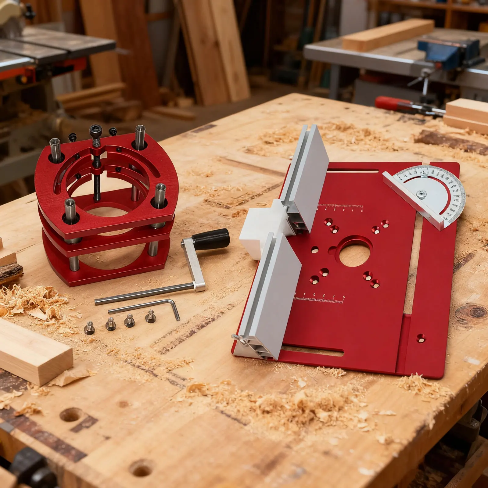 【Woodworking Router Lift Kit】Aluminum Router Table Insert Plate with Miter Gauge C8-4mm Aluminum Alloy for CNC Woodworking Tools
【Woodworking Router Lift Kit】Aluminum Router Table Insert Plate with Miter Gauge C8-4mm Aluminum Alloy for CNC Woodworking Tools