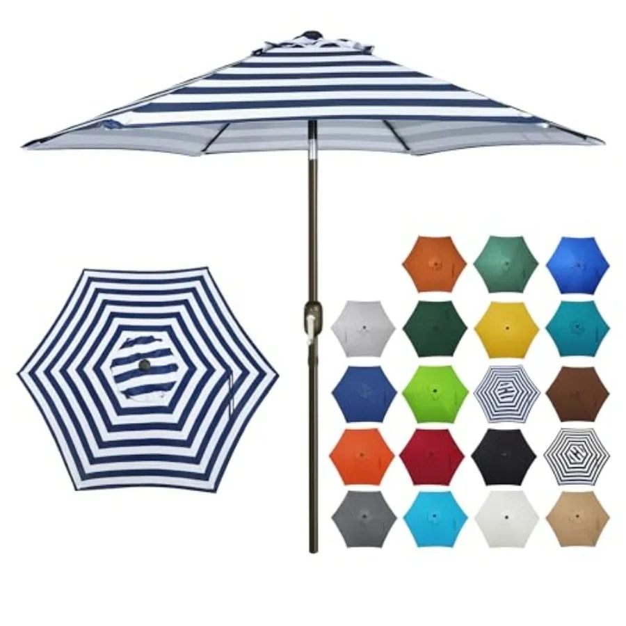 7.5 ft Patio Umbrella, Yard Umbrella, Outdoor Market Umbrella with Push Button Tilt Crank BlueandWhite
7.5 ft Patio Umbrella, Yard Umbrella, Outdoor Market Umbrella with Push Button Tilt Crank BlueandWhite
