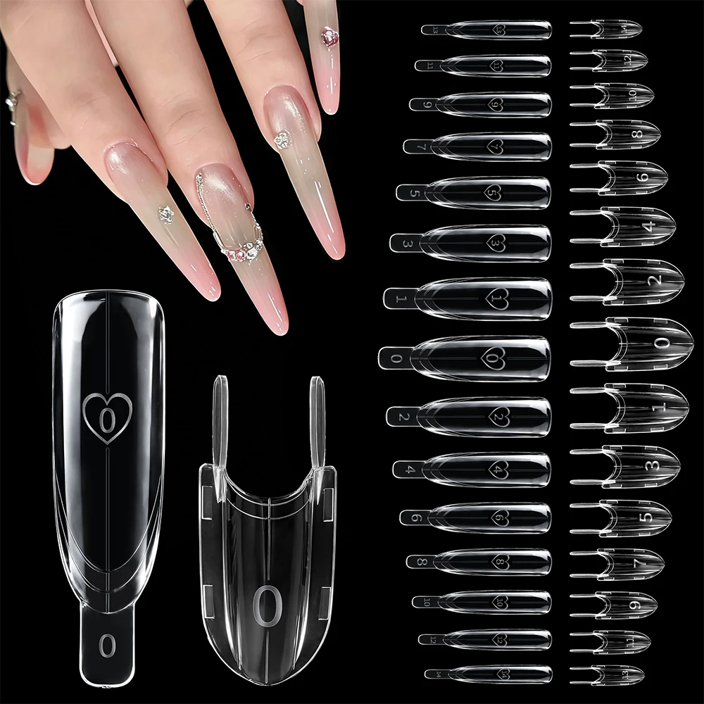 120pcs New Nail Clear Rocket Shape Sandwich Dual Nail Forms Reusable Full Cover Dual Nail Molds Top & Bottom Nail Extension
120pcs New Nail Clear Rocket Shape Sandwich Dual Nail Forms Reusable Full Cover Dual Nail Molds Top & Bottom Nail Extension