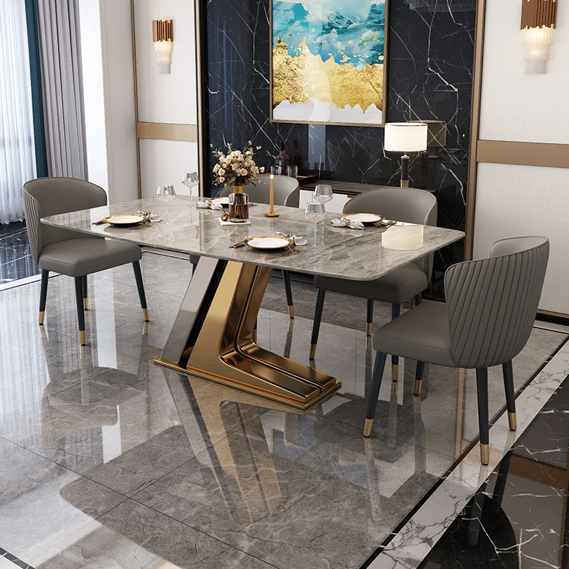 Italian Bright Stone Plate Dining Table Modern Simple and Light Luxury Rectangular Designer
Italian Bright Stone Plate Dining Table Modern Simple and Light Luxury Rectangular Designer