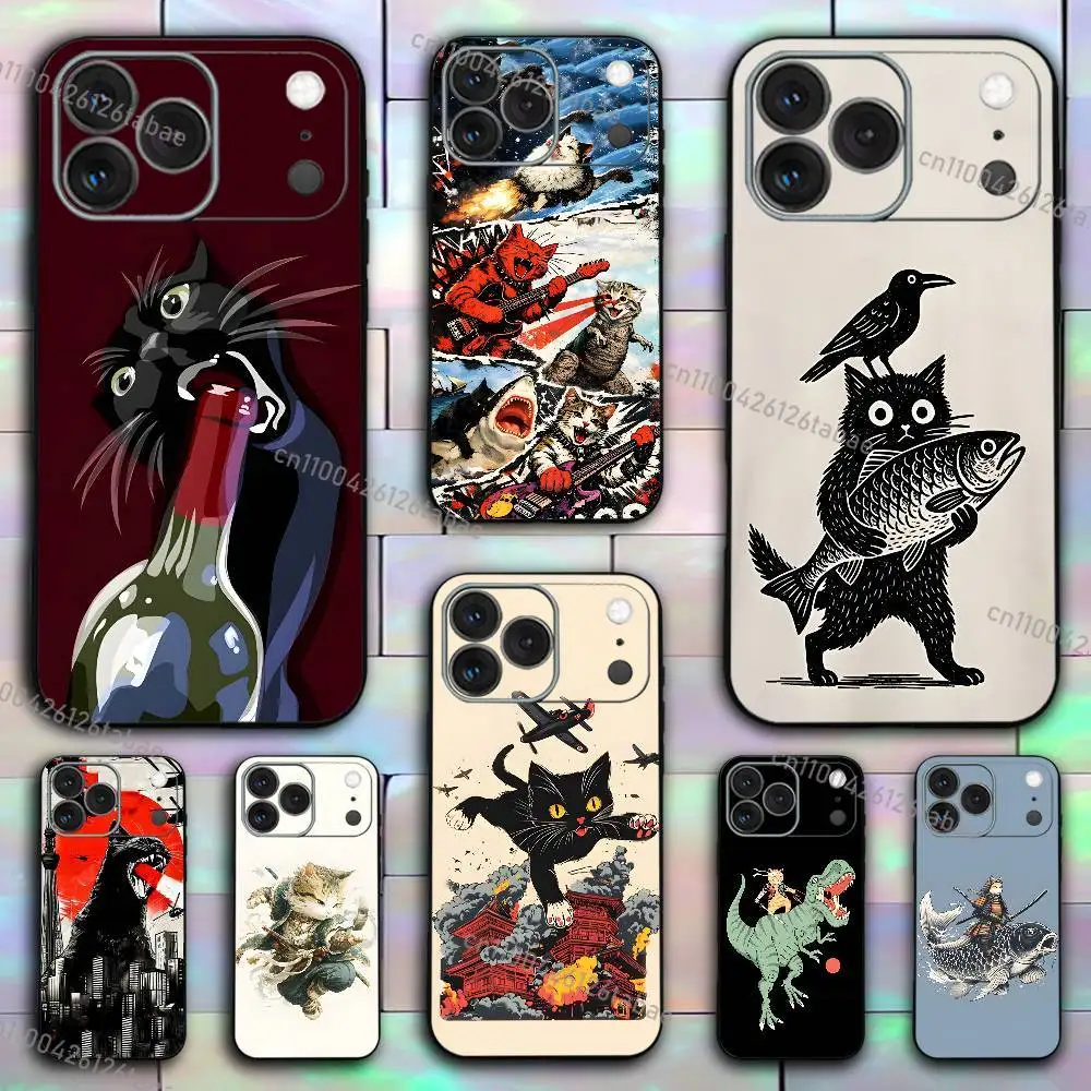 Funny cute Japanese Ukiyo-e cat Phone Case For iPhone 17,16,15,14,13,12,11,X,XR,XS,Plus,Mini,Pro,Max Soft black Shockproof Cover
Funny cute Japanese Ukiyo-e cat Phone Case For iPhone 17,16,15,14,13,12,11,X,XR,XS,Plus,Mini,Pro,Max Soft black Shockproof Cover