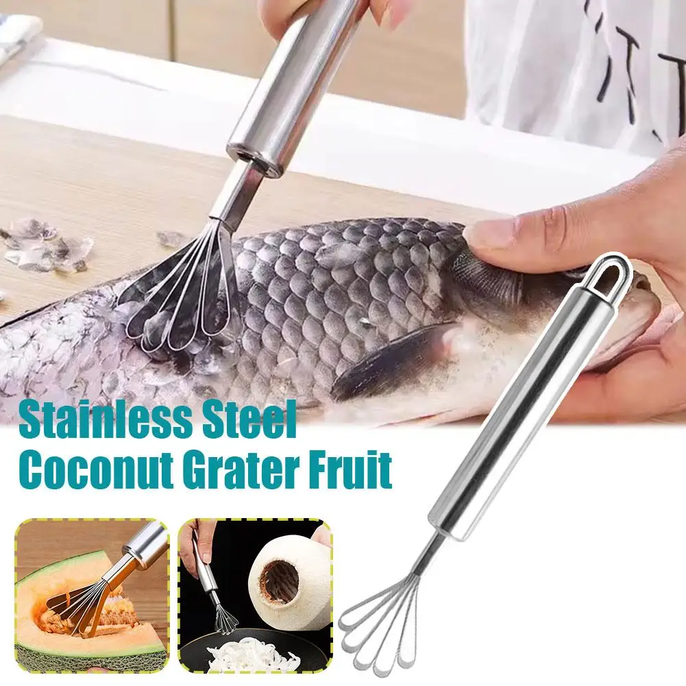 1pcs Shredded Coconut Knife Fish Scales Scraper Stainless Kitchen Fruit Removal Supplies Vegetable Knives Meat Steel Tool X7M0
1pcs Shredded Coconut Knife Fish Scales Scraper Stainless Kitchen Fruit Removal Supplies Vegetable Knives Meat Steel Tool X7M0