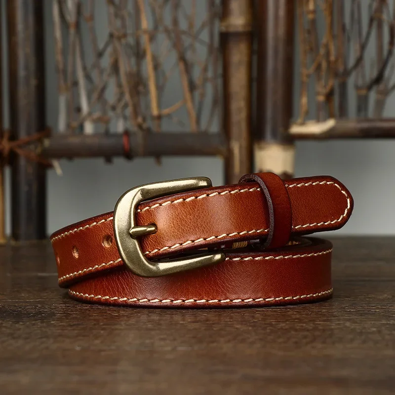 2.4 CM Cowhide Genuine Leather For Women's High Quality Designer Brass Buckle Vintage Casual Belts
2.4 CM Cowhide Genuine Leather For Women's High Quality Designer Brass Buckle Vintage Casual Belts