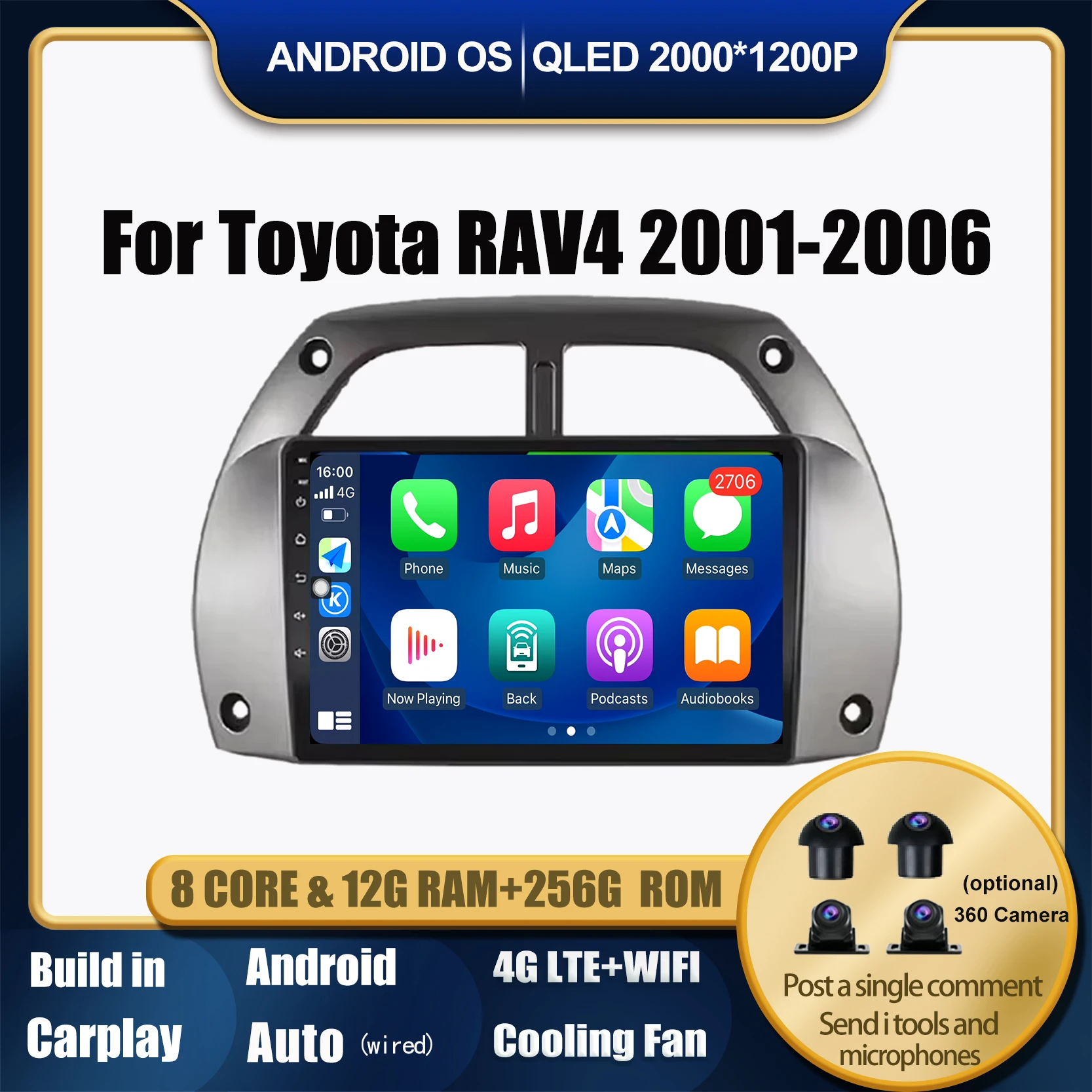 Car Radio 9inch Android 14 For Toyota RAV4 2001 - 2006 Carplay Multimedia Player Autoradio Stereo NO 2din DVD Car Accessories
Car Radio 9inch Android 14 For Toyota RAV4 2001 - 2006 Carplay Multimedia Player Autoradio Stereo NO 2din DVD Car Accessories