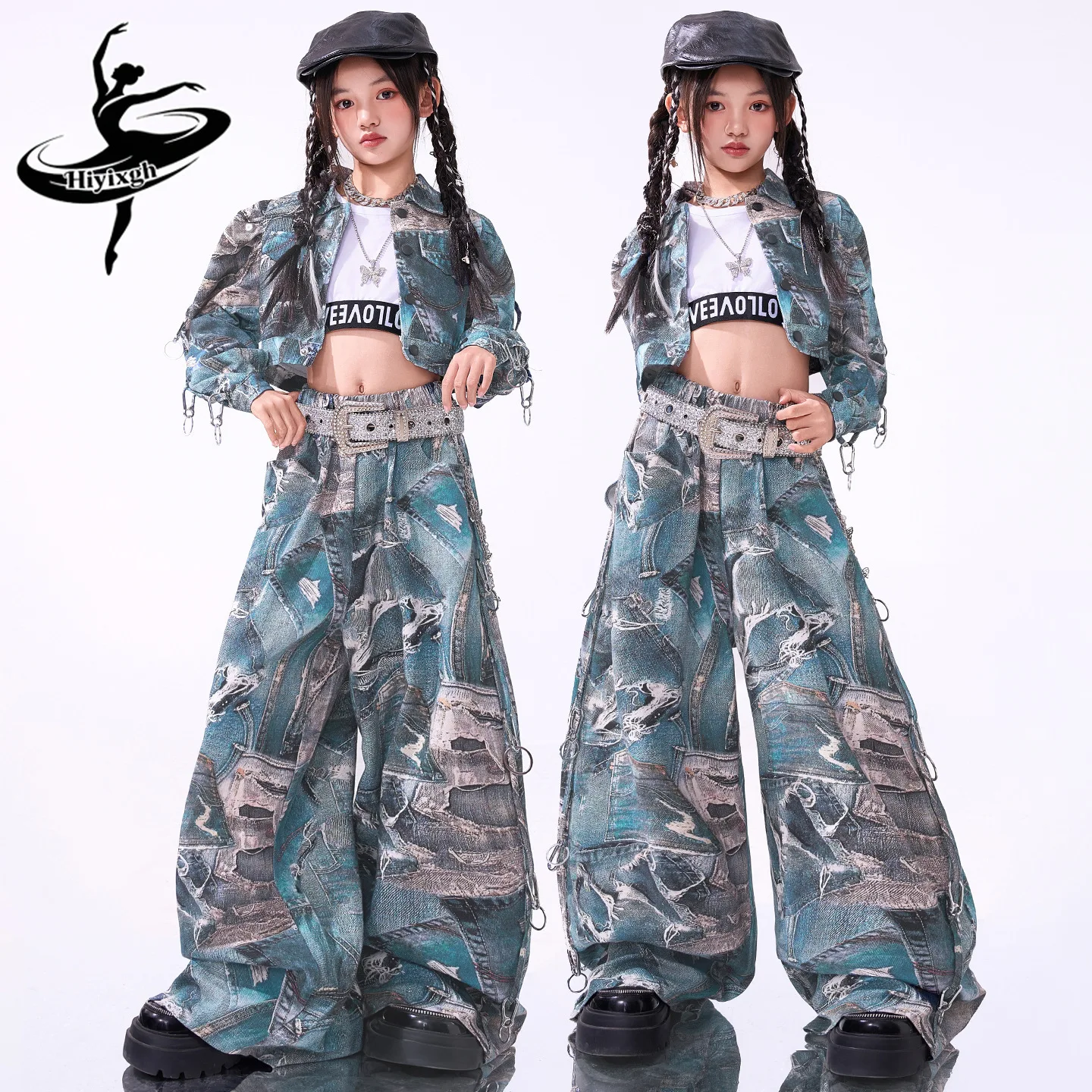 Girls' Jazz Dance Costumes, Children's Hip-hop Performance Costumes, Girl Group Street Dance Runway Performance Costumes
Girls' Jazz Dance Costumes, Children's Hip-hop Performance Costumes, Girl Group Street Dance Runway Performance Costumes