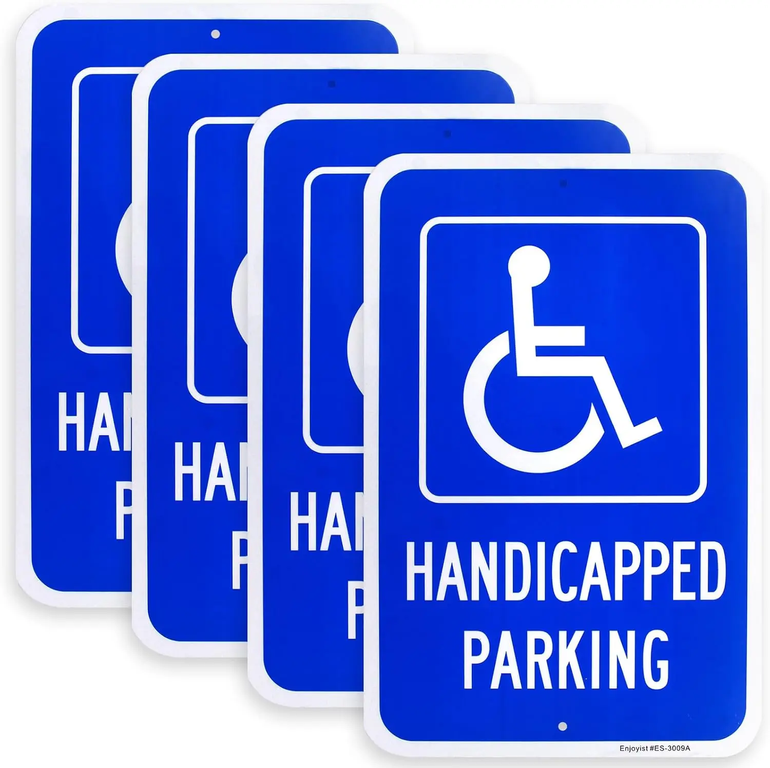 4 Pack Handicap Parking Sign, 18x12 Inch Rust Free Aluminum, Reflective & Weatherproof for High Visibility
4 Pack Handicap Parking Sign, 18x12 Inch Rust Free Aluminum, Reflective & Weatherproof for High Visibility