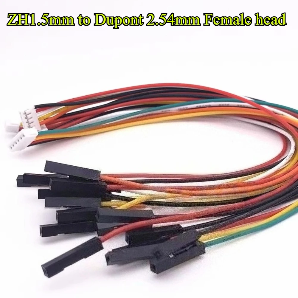 ZH1.5mm to Dupont 2.54mm Female head 2P/3P/4P/5P/6P Pin To 2.54mm Dupont Female Electronic Wire Connector 28AWG 20cm Cable
ZH1.5mm to Dupont 2.54mm Female head 2P/3P/4P/5P/6P Pin To 2.54mm Dupont Female Electronic Wire Connector 28AWG 20cm Cable