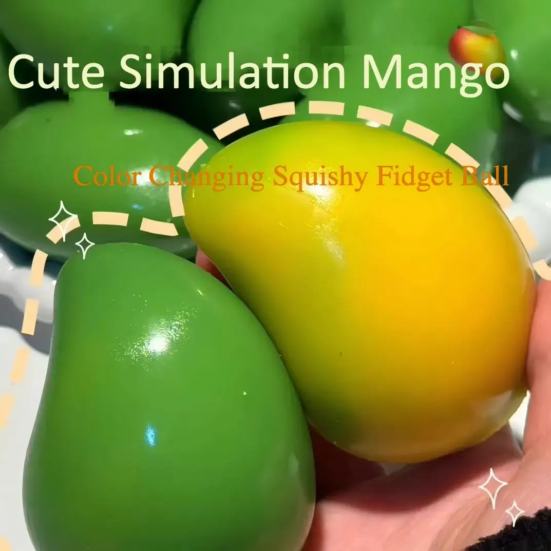 Cute Simulation Mango Stress Squeeze Toy, Color Changing Squishy Fidget Ball, Calming Sensory ASMR Toy Anti Anxiety Gift for Children Adults
Cute Simulation Mango Stress Squeeze Toy, Color Changing Squishy Fidget Ball, Calming Sensory ASMR Toy Anti Anxiety Gift for Children Adults
