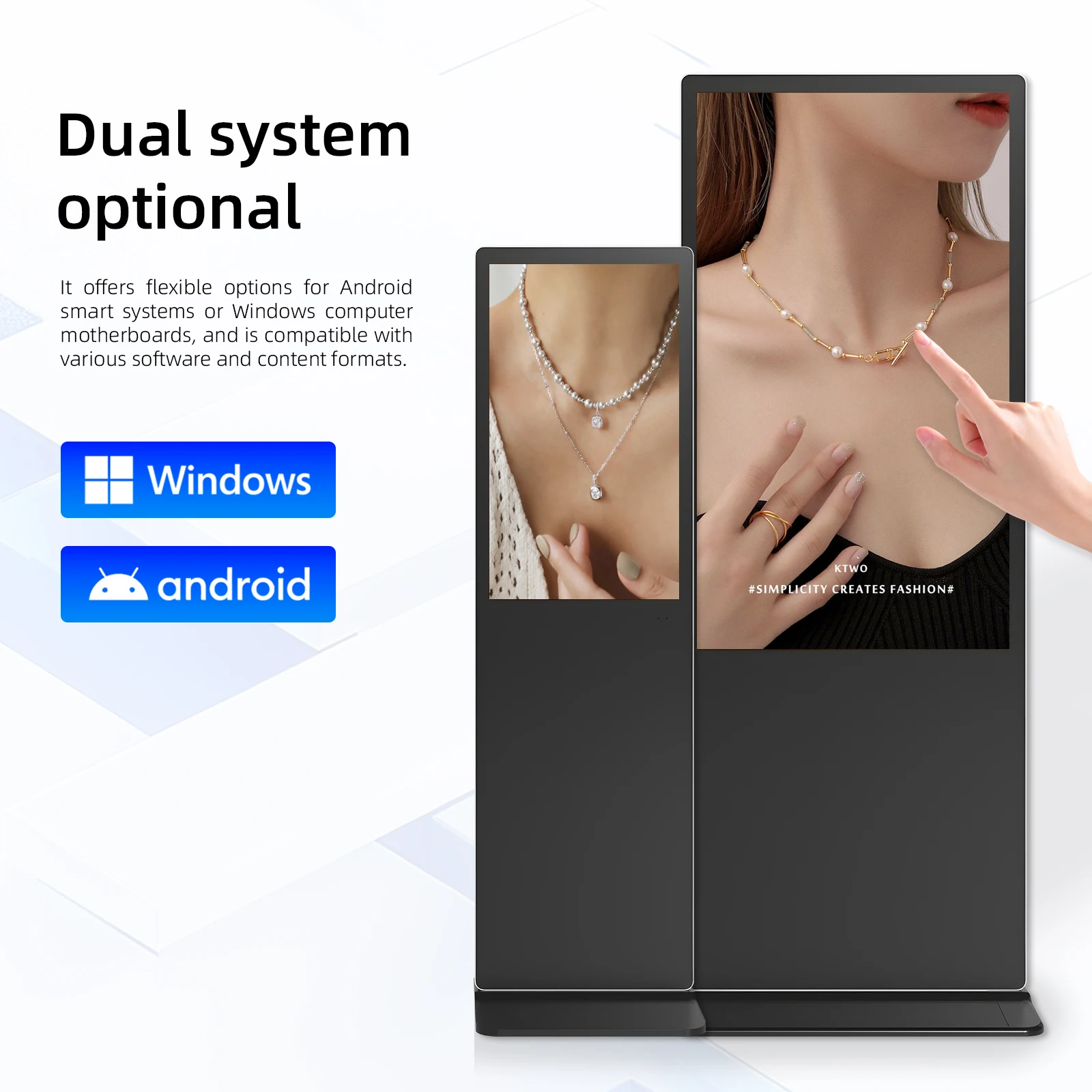 Floor Standing 43 Inch LCD Advertising Player Infrared Touch Screen Kiosk Display Digital Shopping Mall
Floor Standing 43 Inch LCD Advertising Player Infrared Touch Screen Kiosk Display Digital Shopping Mall