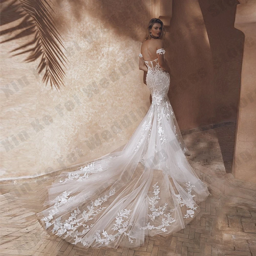 Gorgeous Women's Mermaid Bridal Gowns Lace Stickers Princess Wedding Dresses Formal Party robe de mariée فساتين سهرة Customized
Gorgeous Women's Mermaid Bridal Gowns Lace Stickers Princess Wedding Dresses Formal Party robe de mariée فساتين سهرة Customized
