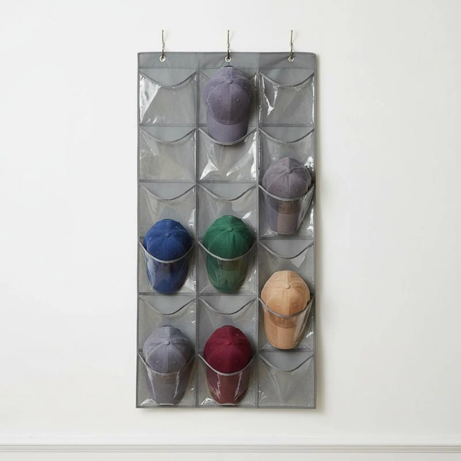 Hanging Hat Storage Bag Space Saving Sports Cap Organizer over the Door Hat Organizer Clear Pockets Dustproof for Closet
Hanging Hat Storage Bag Space Saving Sports Cap Organizer over the Door Hat Organizer Clear Pockets Dustproof for Closet