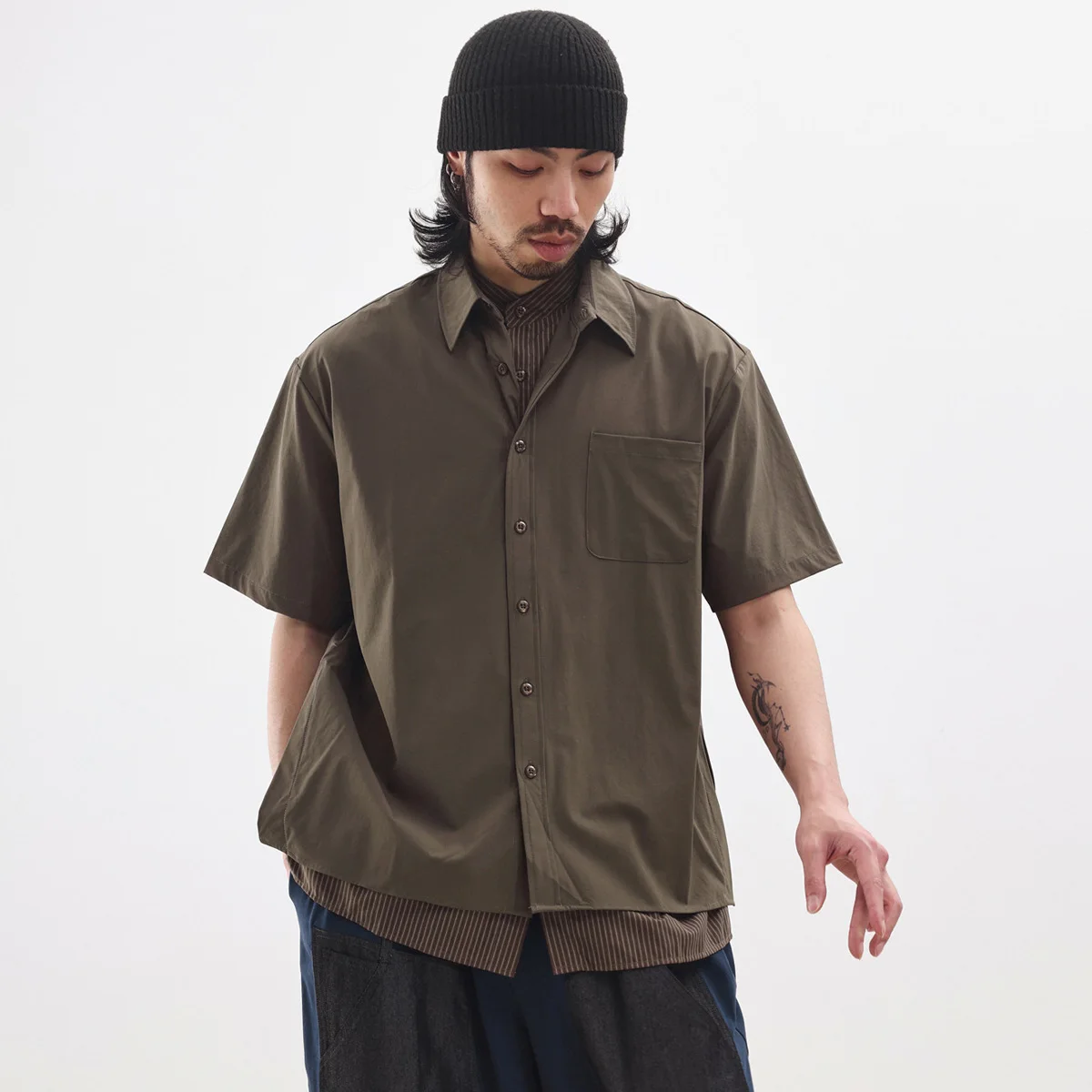 Japanese Streetwear Cityboy Splice Stripe Shirt Men Summer Outdoor Loose Casual Short Sleeve Cargo Shirts Blouses
Japanese Streetwear Cityboy Splice Stripe Shirt Men Summer Outdoor Loose Casual Short Sleeve Cargo Shirts Blouses