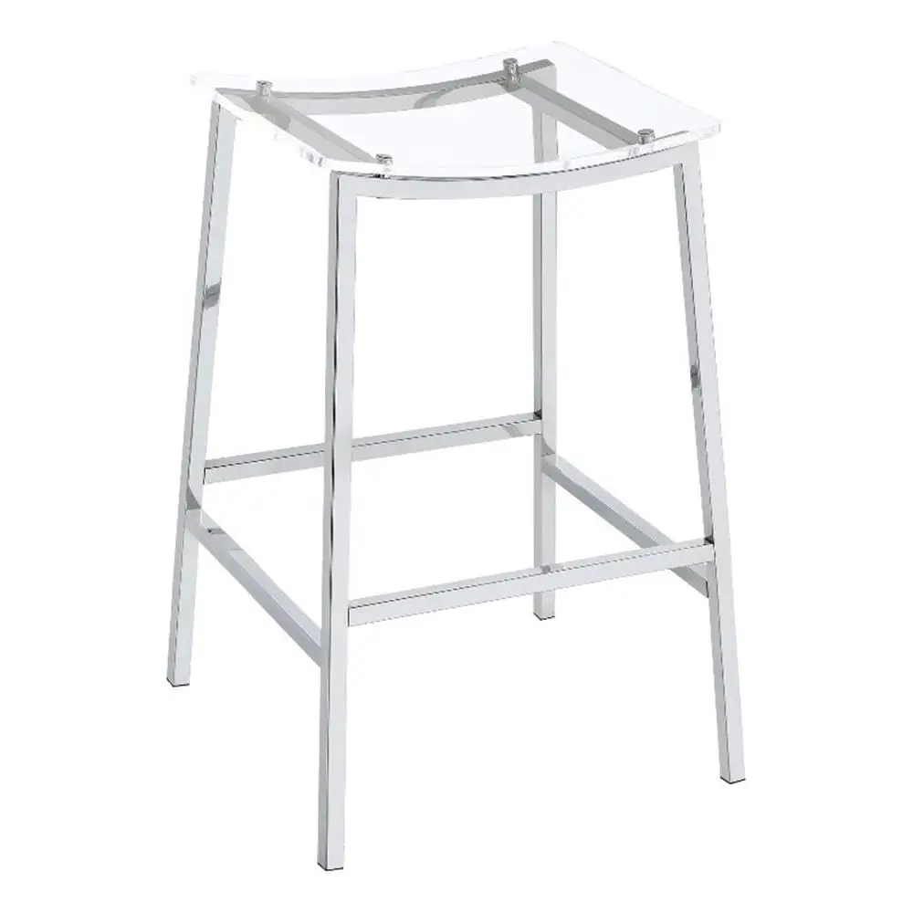 Backless Bar Stools 29in Acrylic Metal Clear Chrome Set 2 Lightweight Sturdy Footrests Modern Counter Seating, Customized
Backless Bar Stools 29in Acrylic Metal Clear Chrome Set 2 Lightweight Sturdy Footrests Modern Counter Seating, Customized