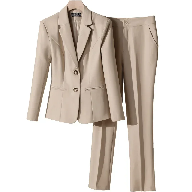 2024New Office Lady Blazer Pant Suit Apricot Black Blue Business Jacket and Trouser Formal 2 Piece Set Work Wear Women Clothing
2024New Office Lady Blazer Pant Suit Apricot Black Blue Business Jacket and Trouser Formal 2 Piece Set Work Wear Women Clothing