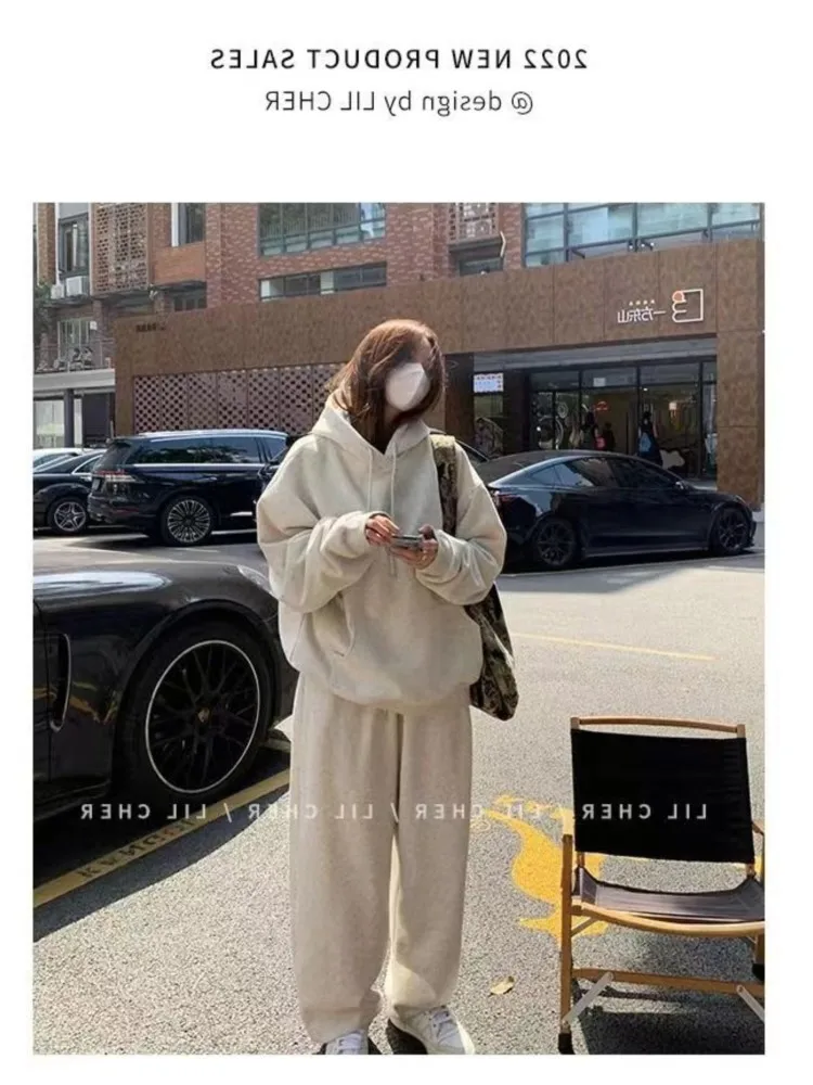 Women's Autumn And Winter New Sweatshirt Sports Suit Two-piece Set Fashionable Casual Loose Solid Color Long-sleeved Trouser Set
Women's Autumn And Winter New Sweatshirt Sports Suit Two-piece Set Fashionable Casual Loose Solid Color Long-sleeved Trouser Set